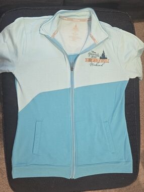 Disney Light Aqua and Teal Princess Half Marathon Zip Jacket